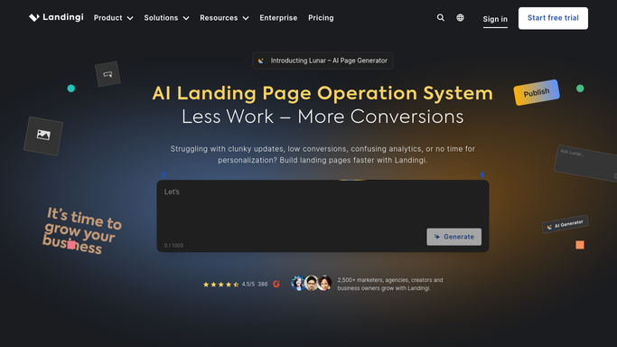 WebRun in Landingi: check conversion rates