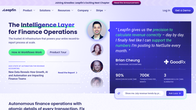 WebRun in Leapfin: identify affected revenue schedules