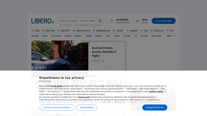 WebRun in Libero Mail: read and rank unread mail