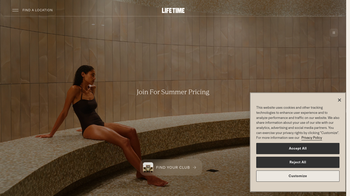 WebRun in Life Time: check class bookings and facility status