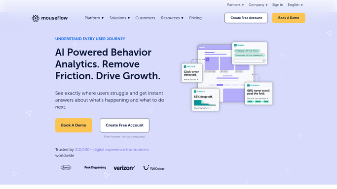 WebRun in Mouseflow: find frustrating sessions