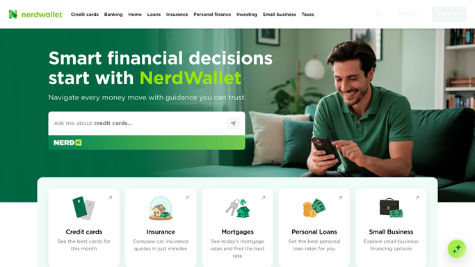 WebRun in NerdWallet: check credit score and report changes