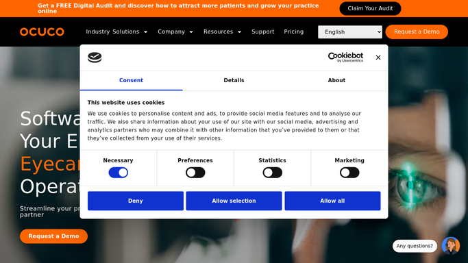 WebRun in Ocuco Innovations: check recent order volume