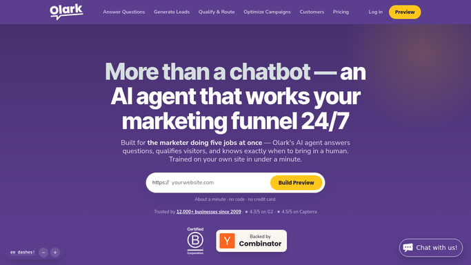 WebRun in Olark: find missed or unanswered chats