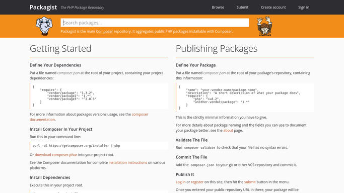 WebRun in Packagist: check for new security advisories