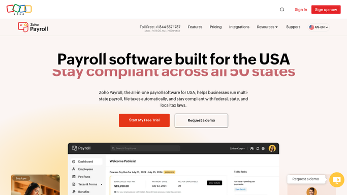WebRun in Zoho Payroll: check each pay run journal