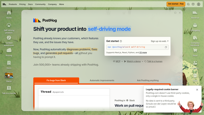 WebRun in PostHog: find sessions where users got stuck