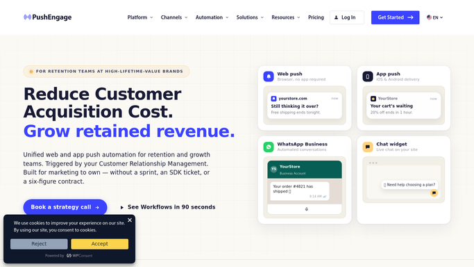 WebRun in PushEngage: read push campaign performance