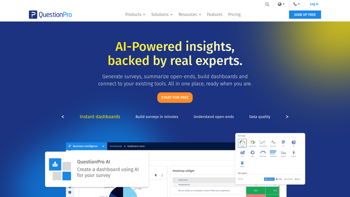 WebRun in QuestionPro: check each live survey's pace