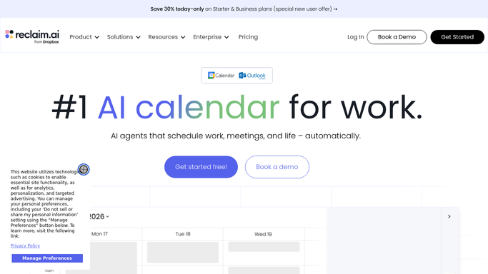 WebRun in Reclaim: read the week's scheduling activity