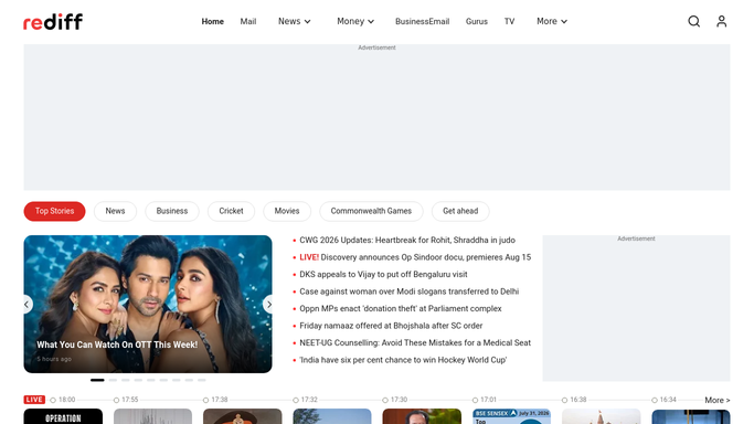 WebRun in Rediffmail: find bill and statement emails