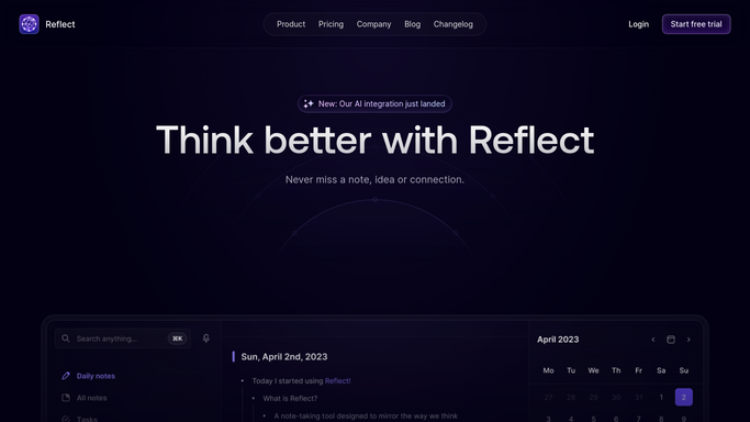WebRun in Reflect: export last week's notes
