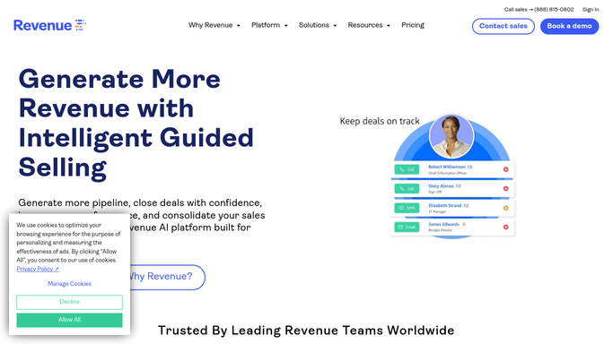 WebRun in Revenue.io: review calls for risk signals