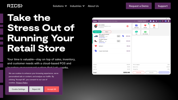 WebRun in RICS Software: pull outstanding gift card balances and total liability
