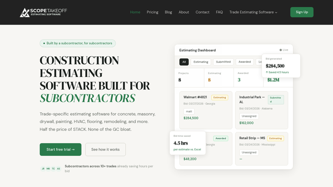 WebRun in ScopeTakeoff: find high-access jobs