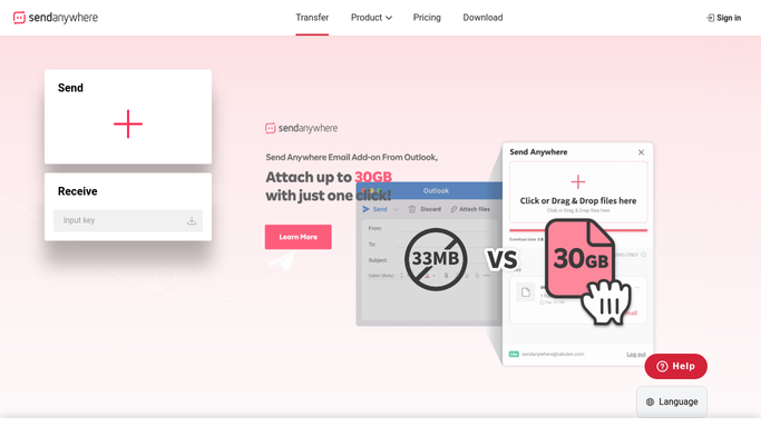 WebRun in Send Anywhere: check for new transfers
