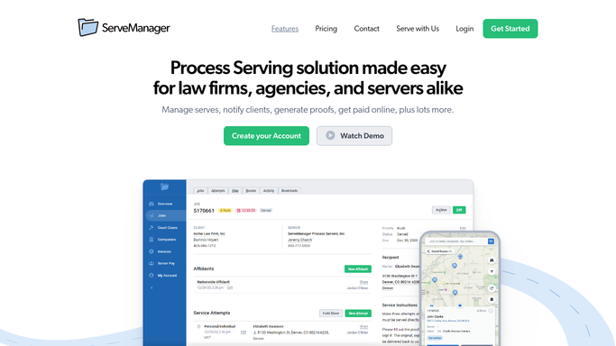 WebRun in ServeManager: find serves missing affidavit