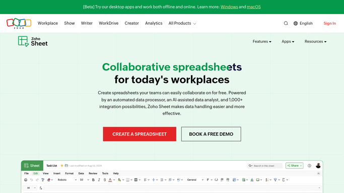 WebRun in Zoho Sheet: check rows against your limits