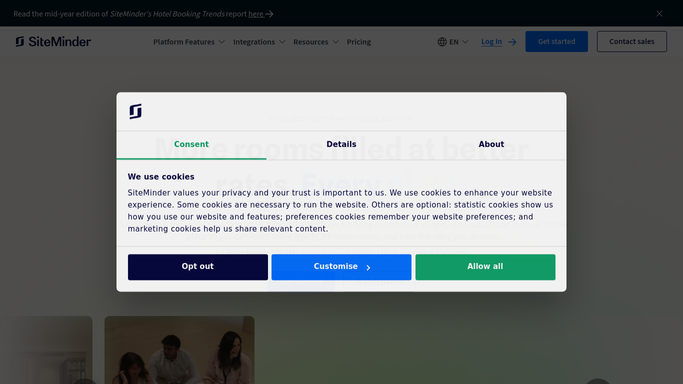WebRun in SiteMinder: pull bookings and rates by channel