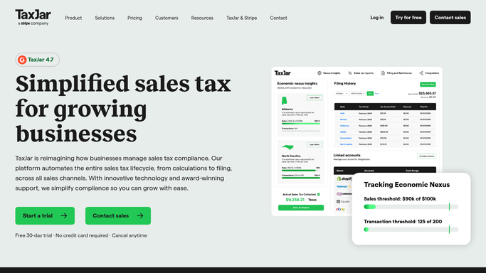 WebRun in TaxJar: compare filed tax against collected tax