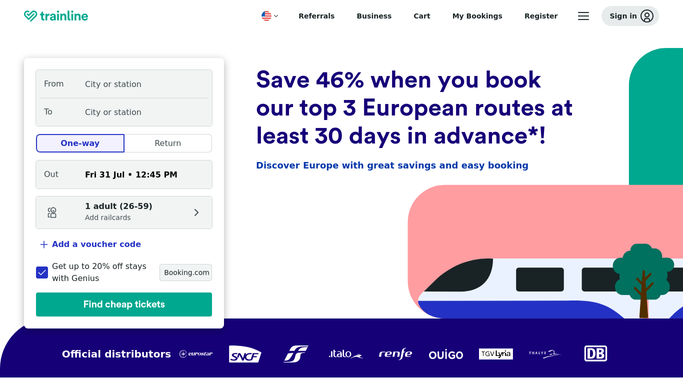 WebRun in Trainline: check booked journeys