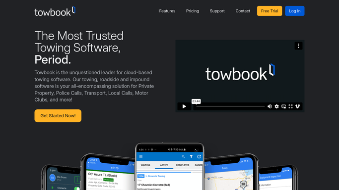 WebRun in Towbook: pull weekly dispatch totals