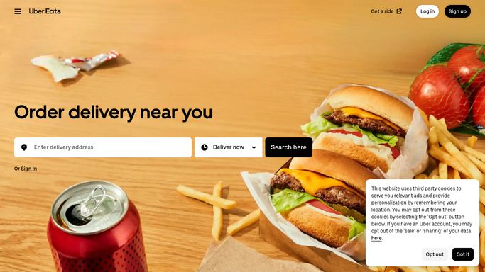 WebRun in Uber Eats: compare menu and hours