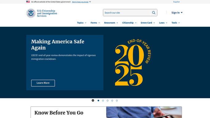 WebRun in USCIS: check tracked case statuses