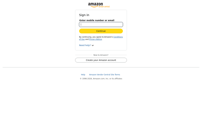 WebRun in Amazon Vendor Central: read POs and chargebacks