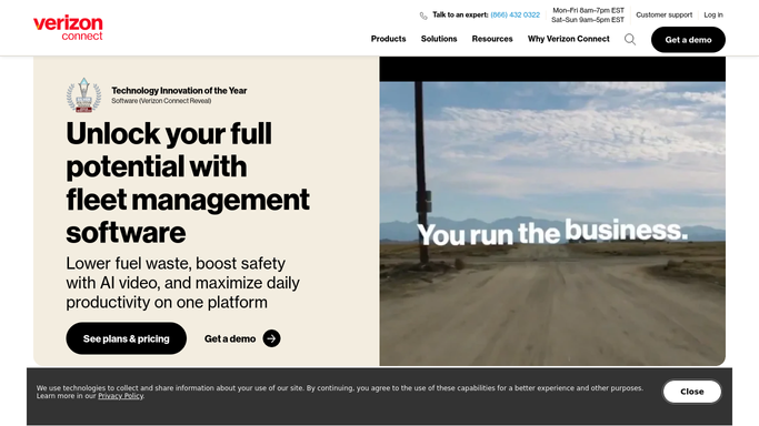WebRun in Verizon Connect: pull the day's vehicle activity