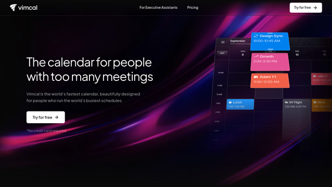 WebRun in Vimcal: tally last week's meeting load