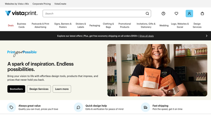 WebRun in Vistaprint: check upcoming reorder dates