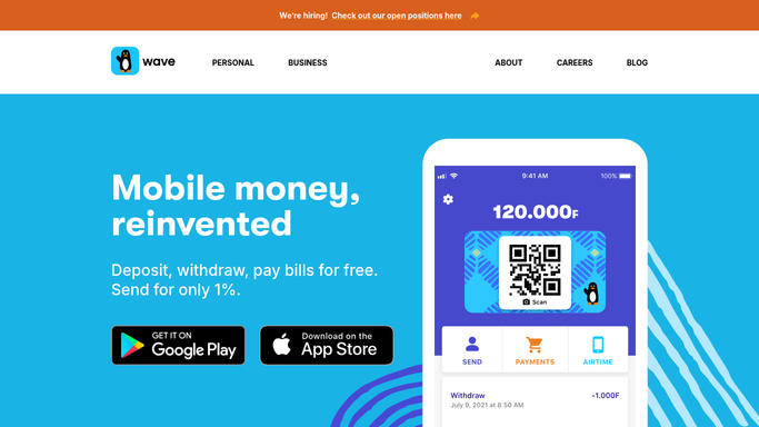WebRun in Wave Mobile Money: check today's mobile money transactions