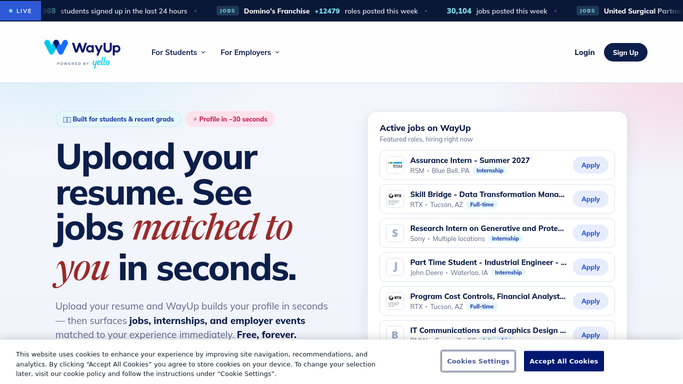 WebRun in WayUp: find new applications