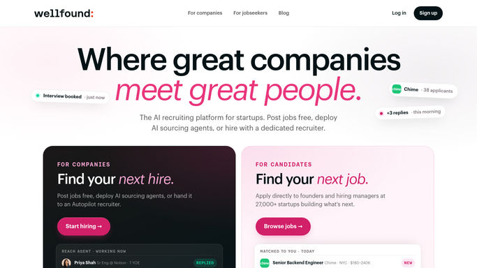 WebRun in Wellfound: find new applications