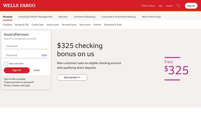 WebRun in Wells Fargo: check new business transactions
