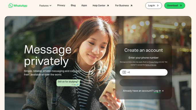 WebRun in WhatsApp: draft a check in message for each