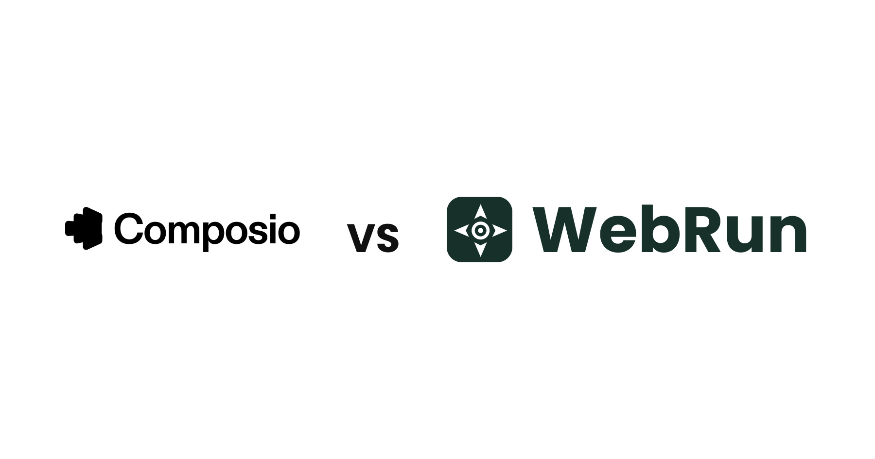 Composio VS WebRun comparison card