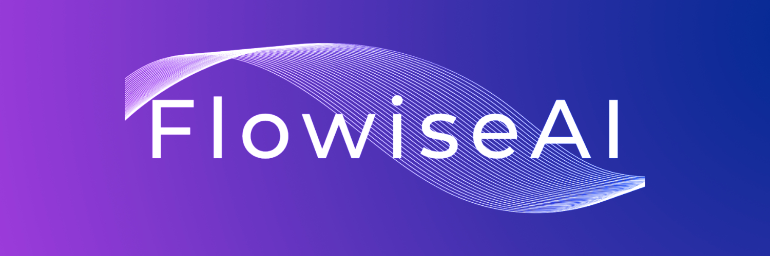 Flowise visual AI workflow builder interface showing the drag-and-drop canvas